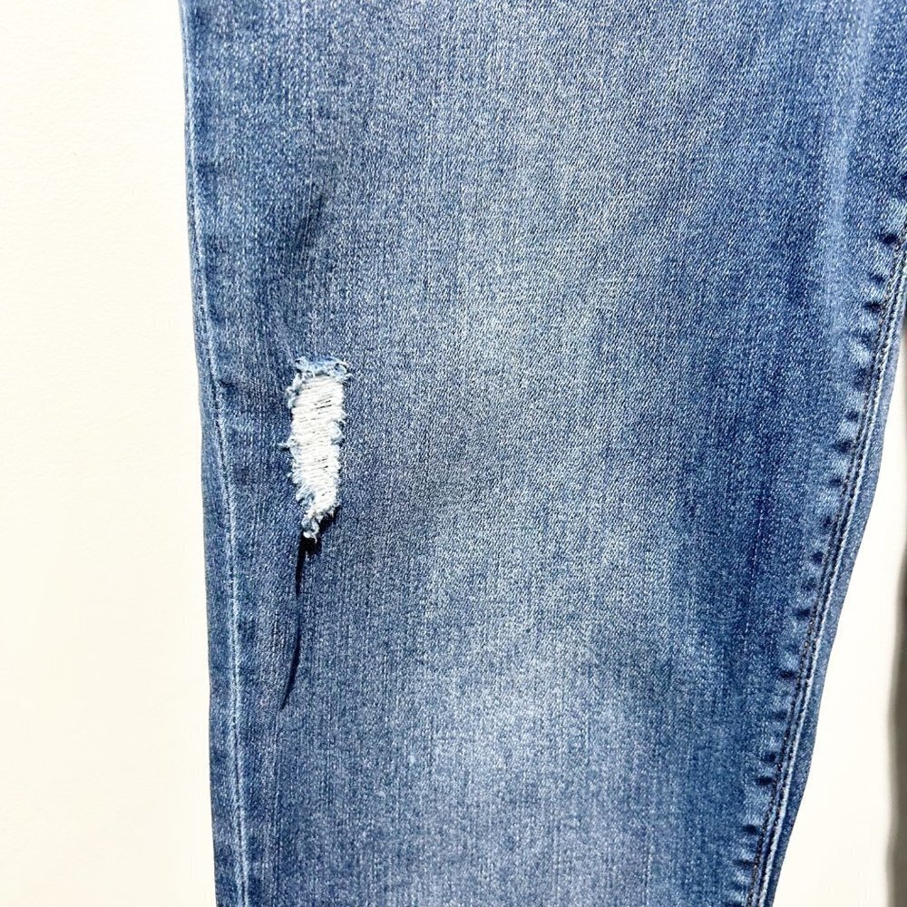🌷Sale Spanx Distressed Ankle Skinny Jeans Size Medium Medium Wash Released Hem - Picture 8 of 14